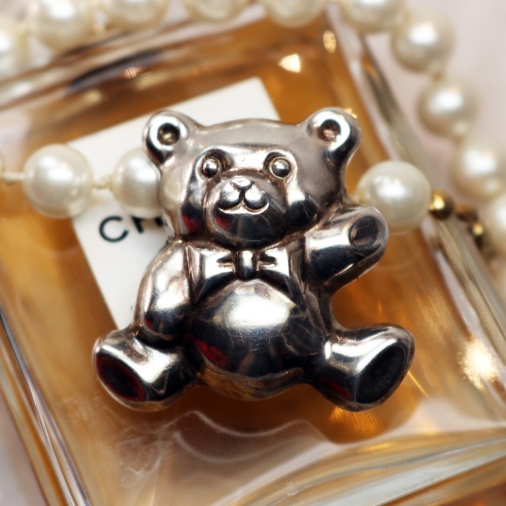 Vintage Sterling Silver Teddy Bear Brooch - Picture 11 of 15